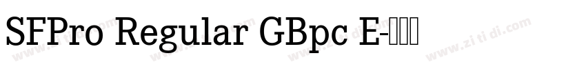 SFPro Regular GBpc E字体转换